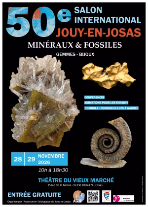 50th International Mineral, Fossil, Gem and Jewelry Show in Jouy-en-Josas