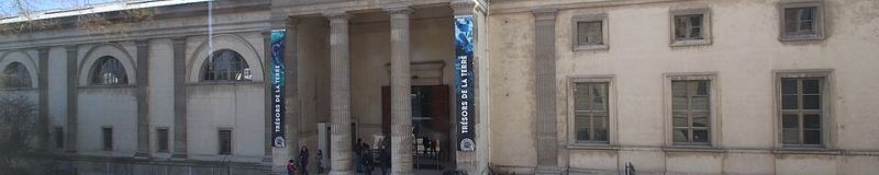 Geology and Mineralogy Gallery of the Jardin des Plantes in Paris Peristyle et fronton galerie de Mineralogie