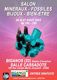 Minerals, fossils, designer jewelry and well-being fair.