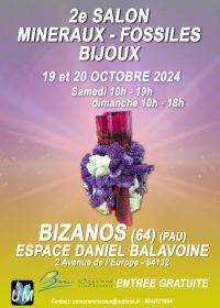 Minerals, fossils, designer jewelry exhibition.