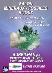 Minerals, fossils, designer jewelry exhibition.