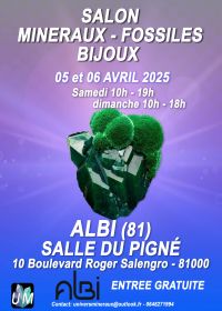 Mineral, fossil and designer jewelry exhibition.