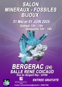 Mineral, fossil and designer jewelry exhibition.