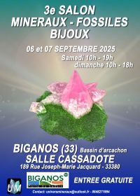 Mineral, fossil and designer jewelry exhibition.