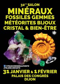 32nd Dijon Mineral Show - Crystals, Fossils, Gems, Meteorites, Jewelry & Wellness