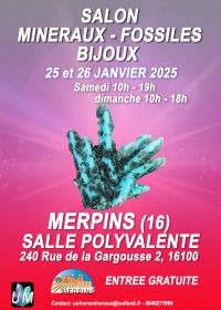 Minerals, fossils, designer jewelry exhibition.