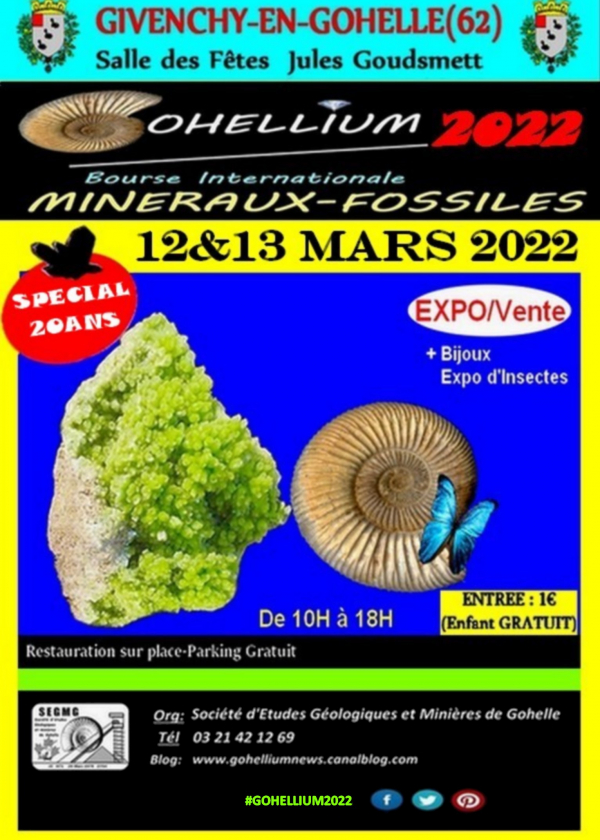 GOHELLIUM2022, International MINERALS-FOSSILS Exchange
