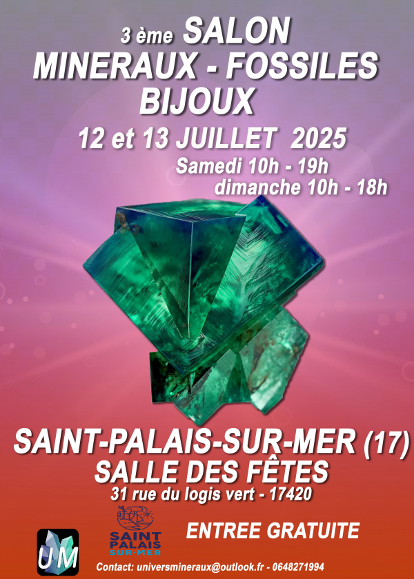 Mineral, fossil and designer jewelry exhibition.