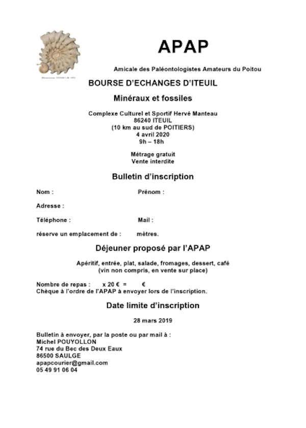 Exchange of fossils and minerals