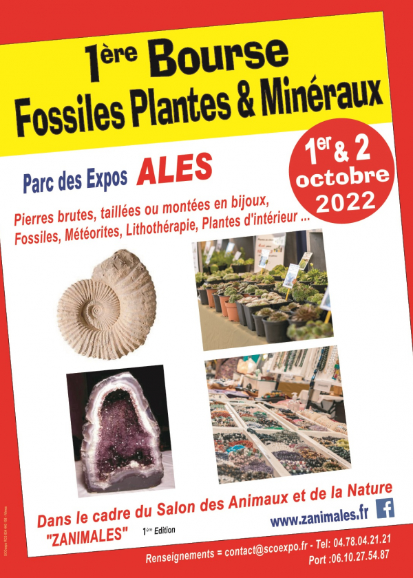 1st Fossils, Plants & Minerals Exchange of Alés Salon ZANIMALES (Gard)