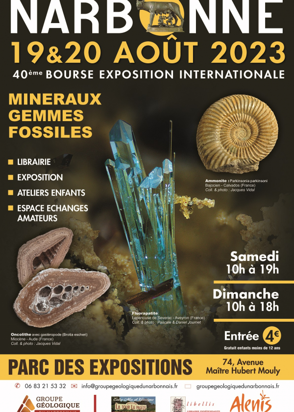 40 even scholarship for minerals and fossils of NARBONNE