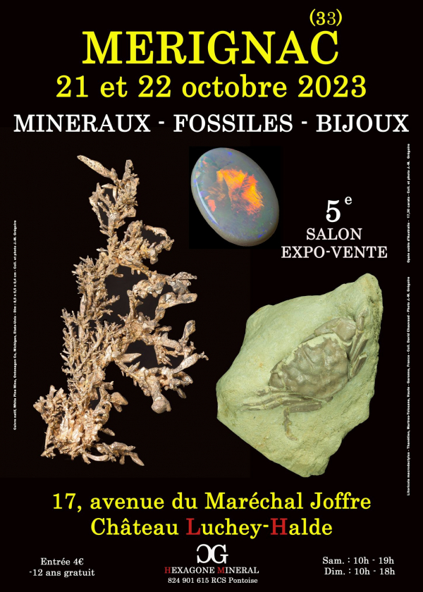 5th Mineral Fossil Jewelery Fair in MERIGNAC (Gironde)