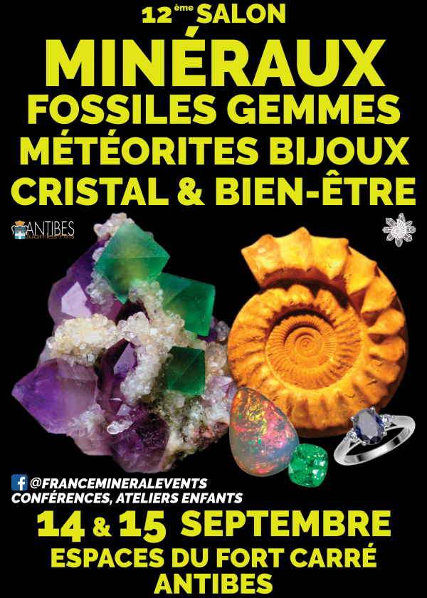 12th Mineral ShowAntibes Event - Minerals, Fossils, Gems, Jewelry, Crystal & Well-being