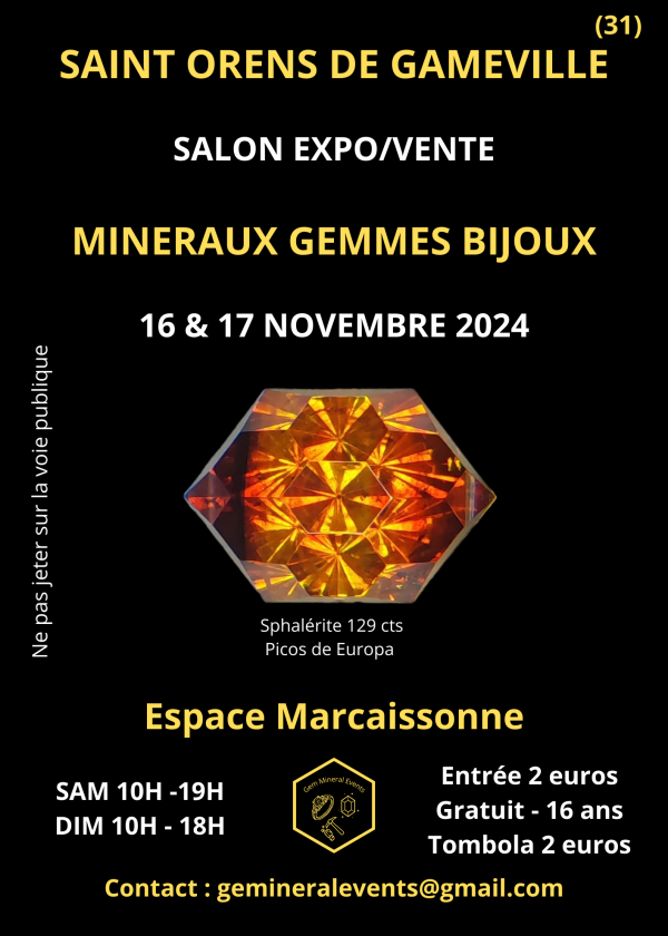 1st Minerals, Gems & Jewelry Fair in Saint Orens de Gameville