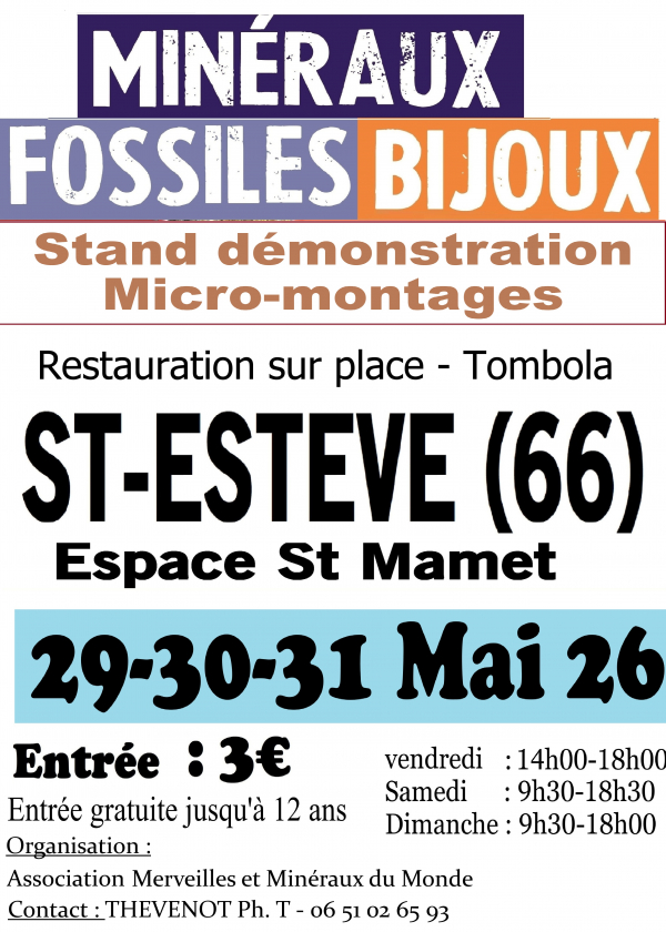 St Estève Mineral, Fossil and Jewelry Show
