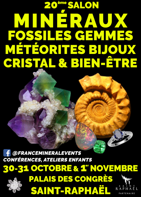 20th Salon MinéralEvent Saint-Raphaël - Minerals, Gems, Fossils & Jewelry