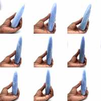 Blue calcite stick