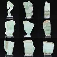 Natural Green Aragonite stone slice