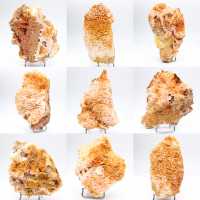 Specimen of Moroccan orange barite in natural crystals Specimen of Moroccan orange barite in natural crystals