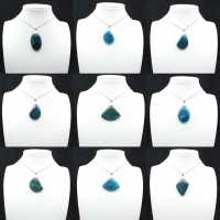 Blue Apatite Pendant from Madagascar - Natural Stone