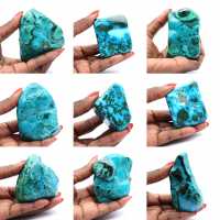 Polished stone in Congo Chrysocolla