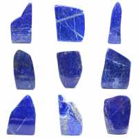 Decorative polished lapis lazuli block