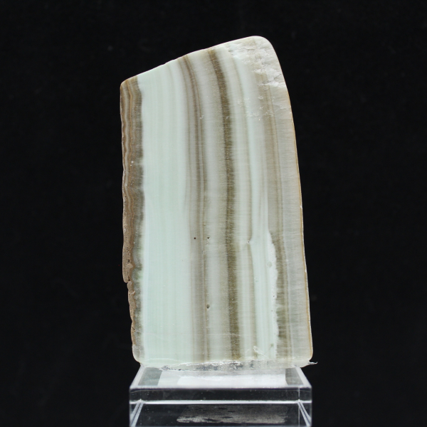 Polished Green Aragonite slice quality raw mineral