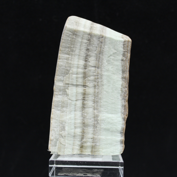 Polished Green Aragonite slice quality raw mineral