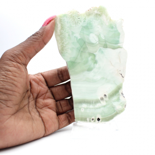Natural Green Aragonite slice for decoration