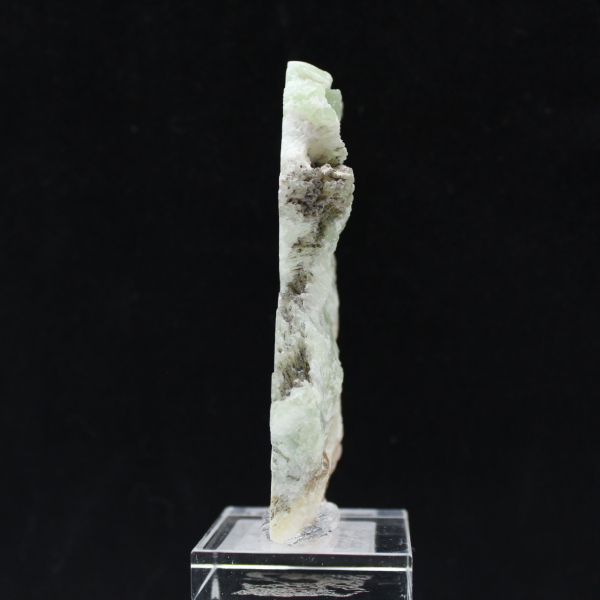 Green Aragonite slice for mineral collection