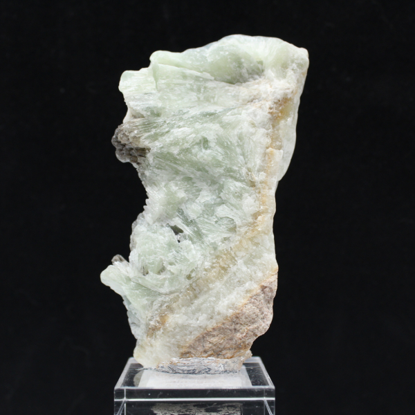 Green Aragonite slice for mineral collection