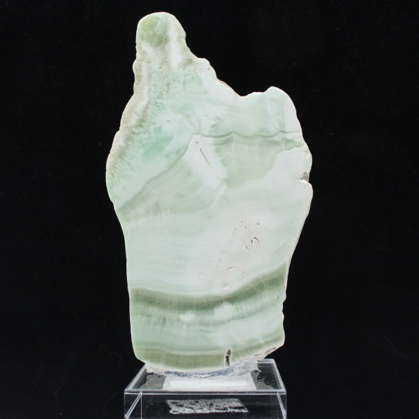 Authentic polished Green Aragonite stone slice