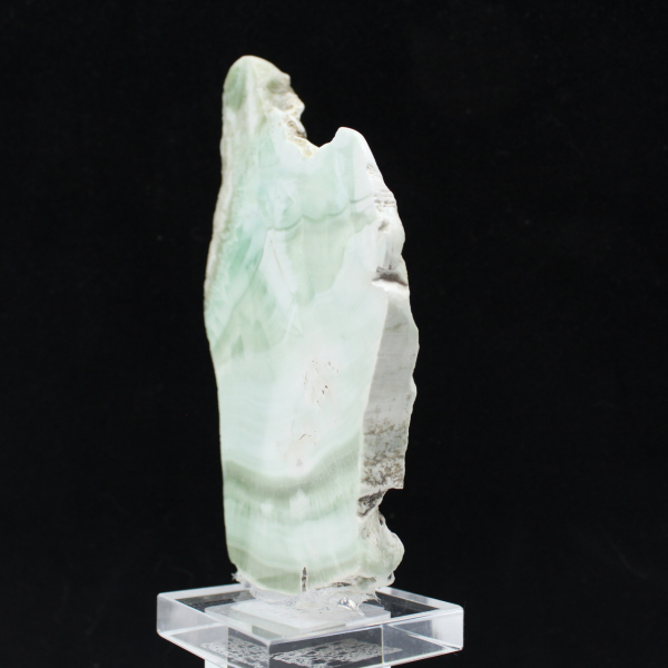 Authentic polished Green Aragonite stone slice