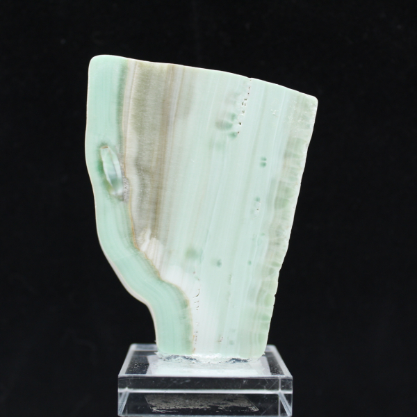 Natural Green Aragonite stone slice