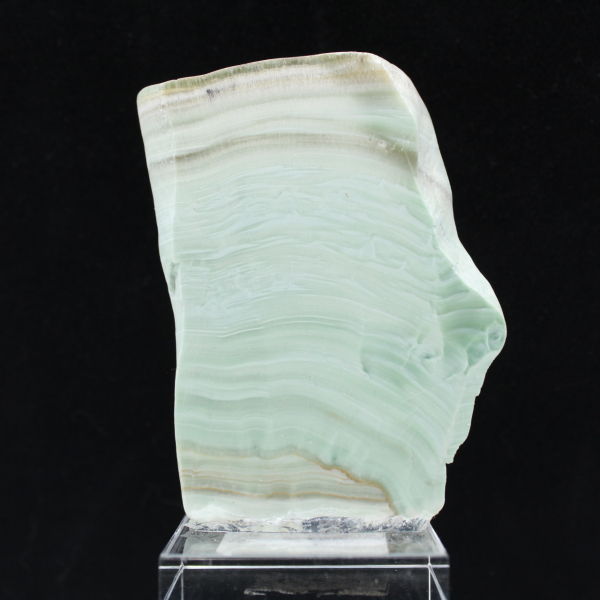 Polished Green Aragonite slice quality raw mineral