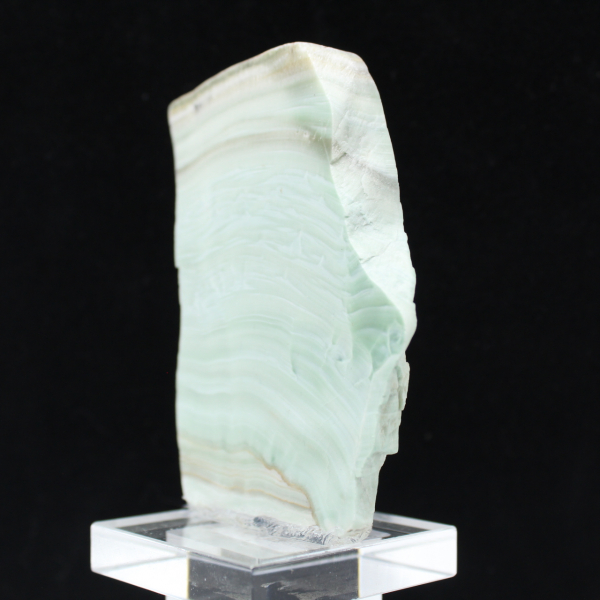 Polished Green Aragonite slice quality raw mineral