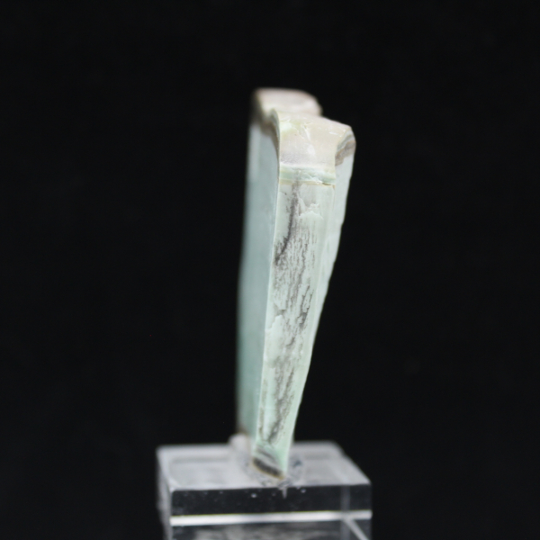 Green Aragonite slice for mineral collection