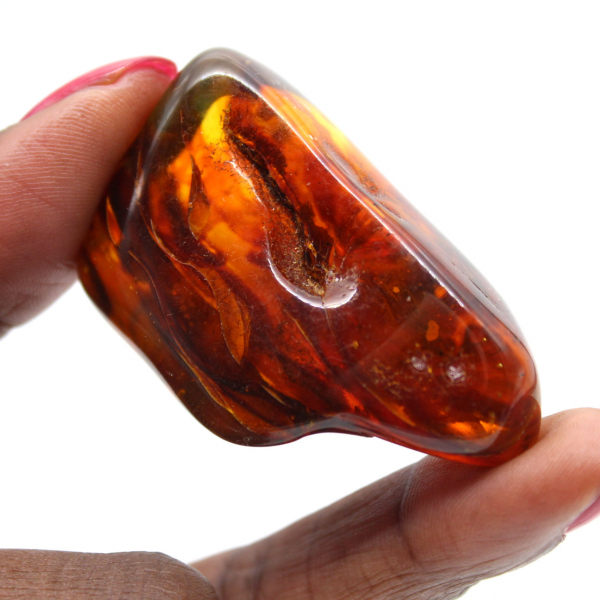 Polished Lithuanian Amber Pebble - Natural and Warm Glow