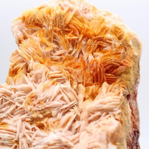 Moroccan orange barite with structured crystals