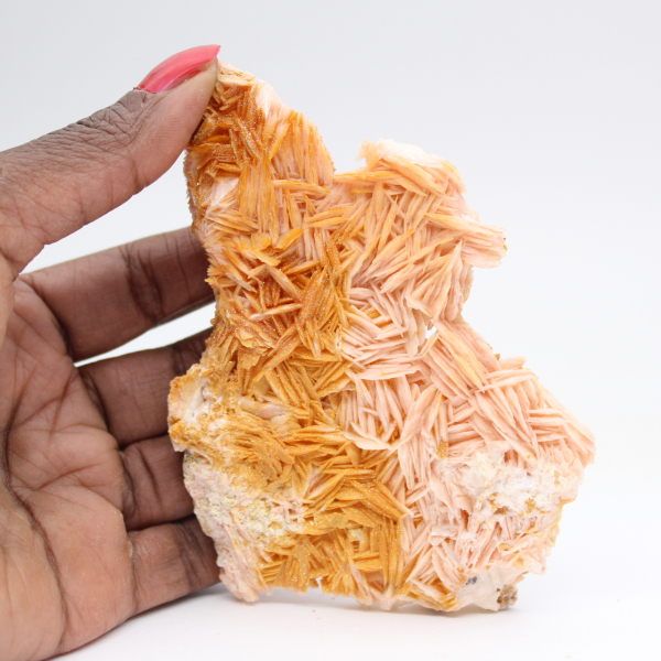 Moroccan orange barite with light crystals