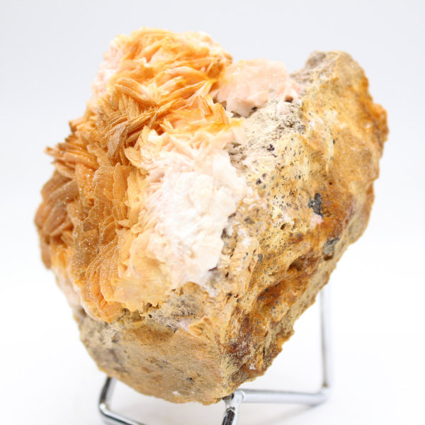 Compact orange barite specimen from Morocco