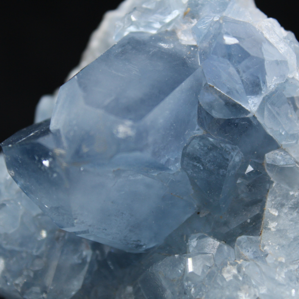 Celestine from Madagascar: Druse and Raw Crystals
