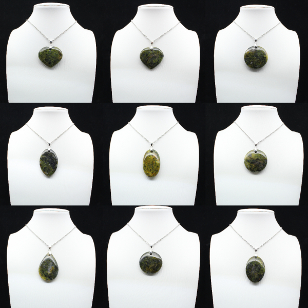 Green Opal Round Pendant