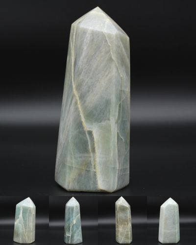 Garnierite stone prisms Madagascar collection February 2021