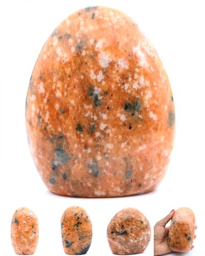 Free forms of orange calcite from Madagascar Madagascar collection February 2021