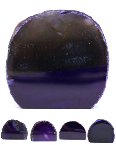 Sawn Base Thick Purple Polished Agate Brazil collection January 2022