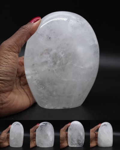 Polished free-form rock crystal Madagascar collection November 2022