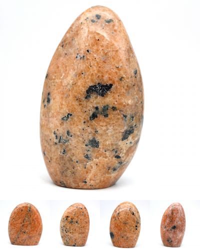 orange calcite polished stones Madagascar collection November 2022