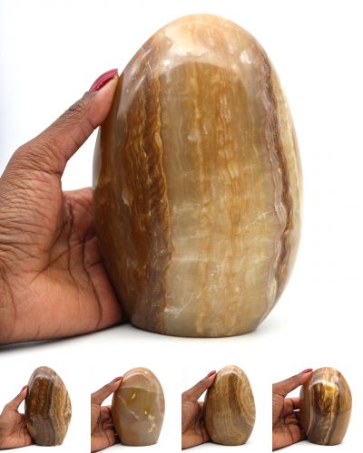 Calcite honey polished free forms Madagascar collection January 2023