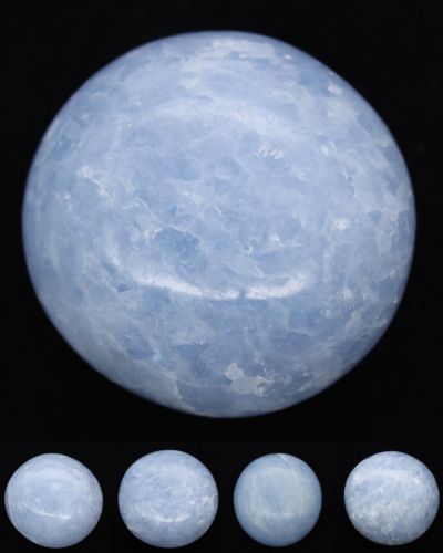 Blue calcite pebbles Madagascar collection February 2023